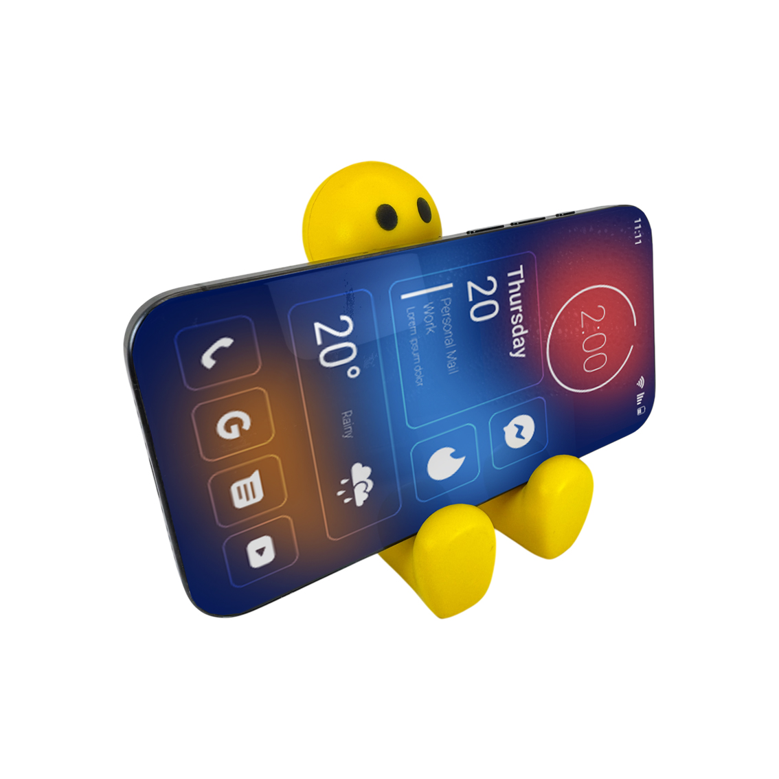 Smiley Face Person Stress Phone Holder